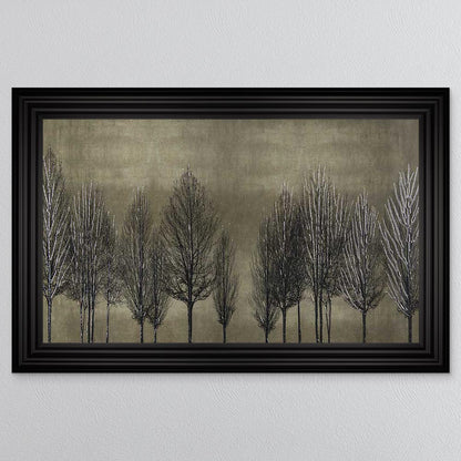 Golden Tree Line Framed Wall Art