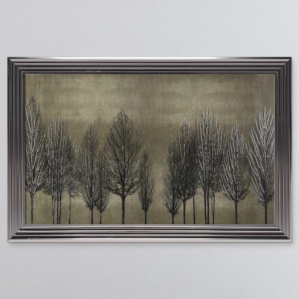 Golden Tree Line Framed Wall Art