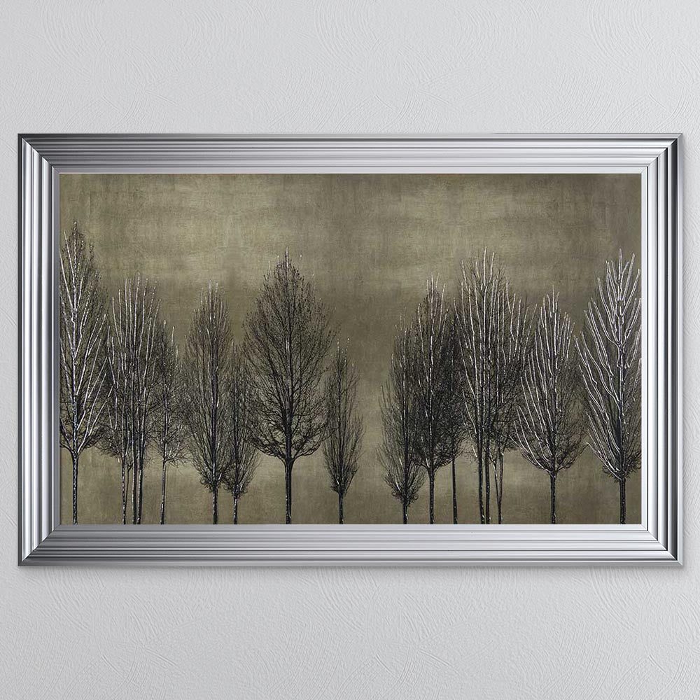 Golden Tree Line Framed Wall Art