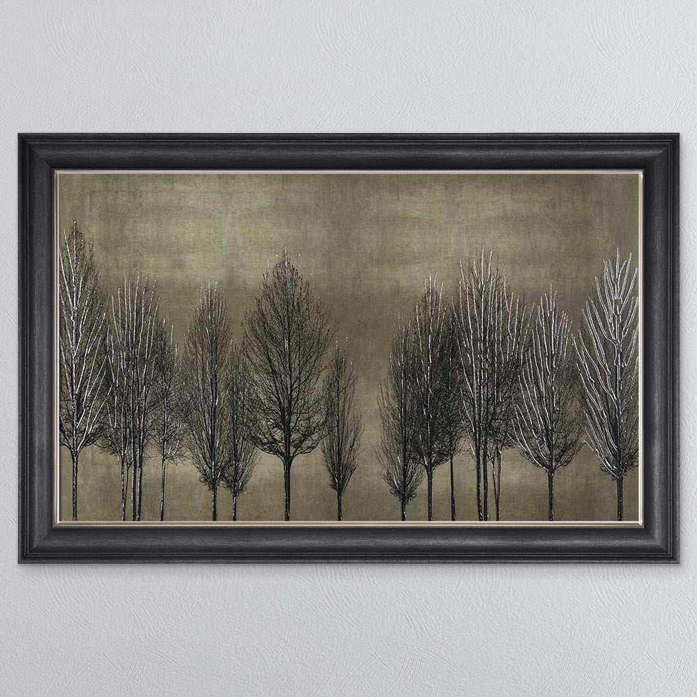 Golden Tree Line Framed Wall Art