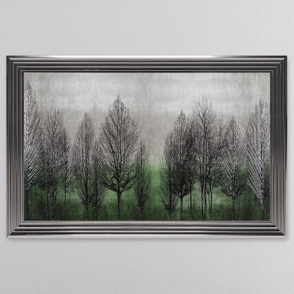 Green Tree Line Framed Wall Art