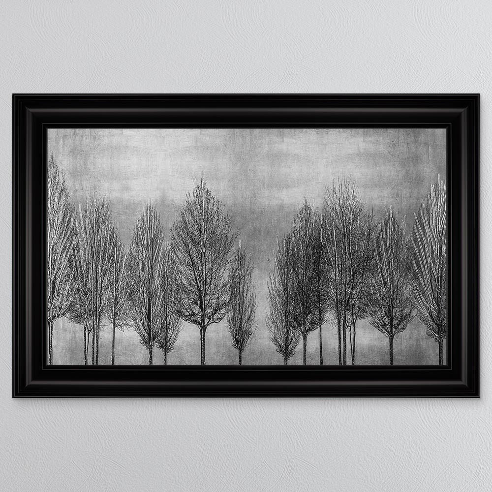 Silver Tree Line Framed Wall Art