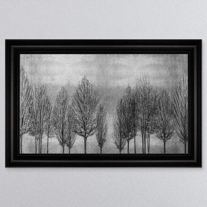Silver Tree Line Framed Wall Art