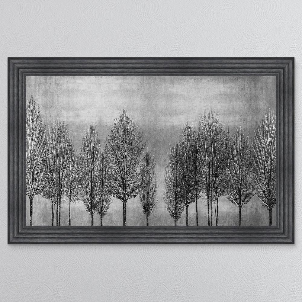 Silver Tree Line Framed Wall Art