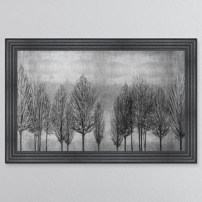 Silver Tree Line Framed Wall Art