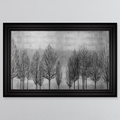 Silver Tree Line Framed Wall Art
