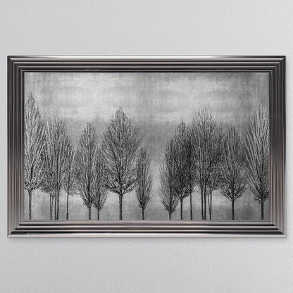 Silver Tree Line Framed Wall Art