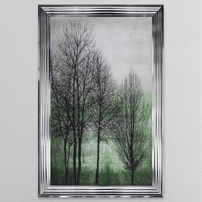 Trees On Green 1 Framed Wall Art