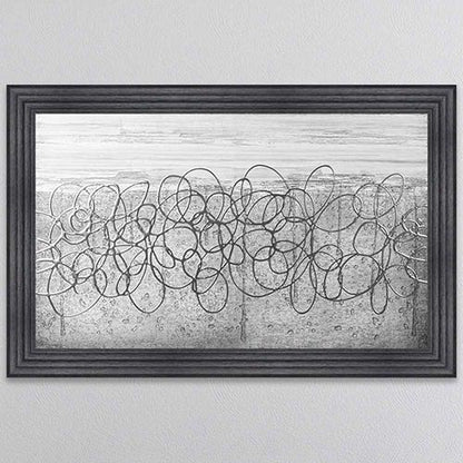 White On Silver Storm Framed Wall Art