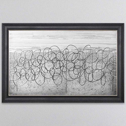 White On Silver Storm Framed Wall Art