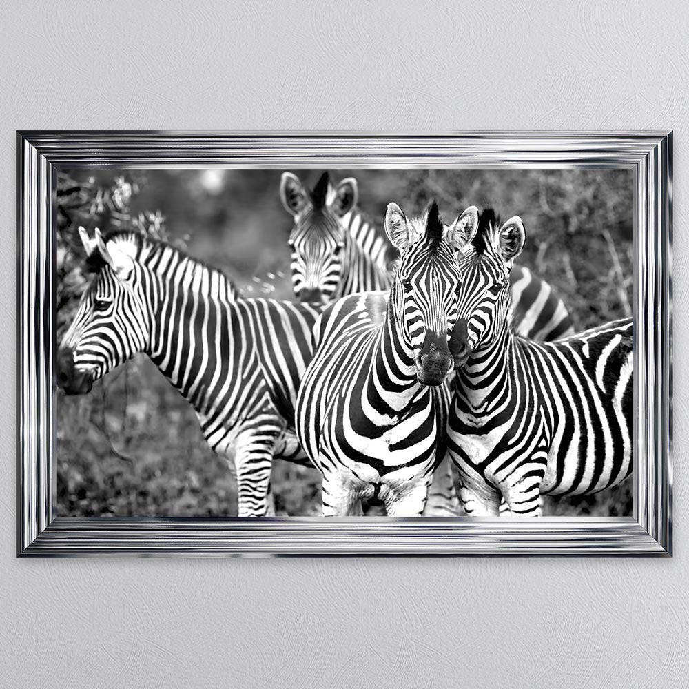 Zebras In The Wild Framed Wall Art