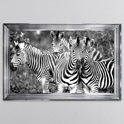 Zebras In The Wild Framed Wall Art