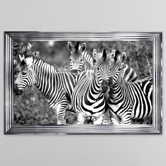 Zebras In The Wild Framed Wall Art