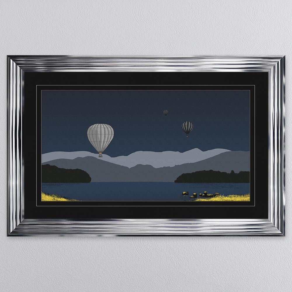 Windermere with Black Mount Framed Wall Art