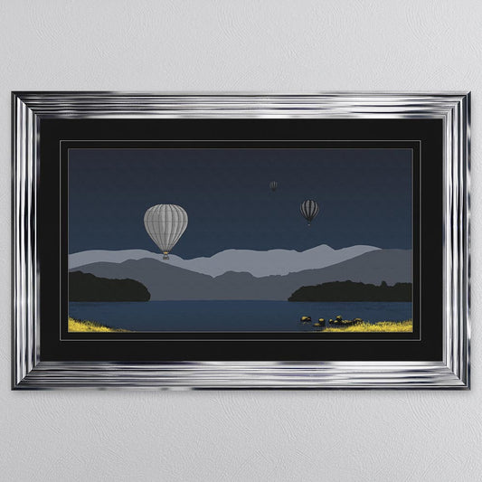 Windermere with Black Mount Framed Wall Art