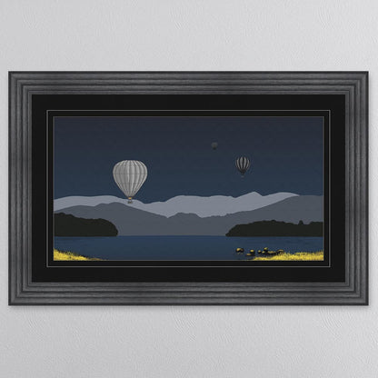 Windermere with Black Mount Framed Wall Art