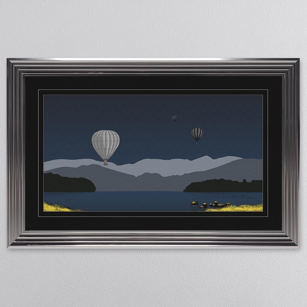 Windermere with Black Mount Framed Wall Art