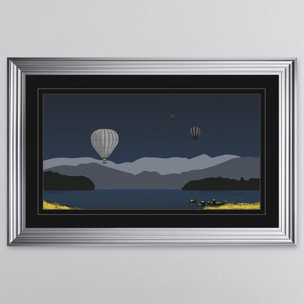 Windermere with Black Mount Framed Wall Art