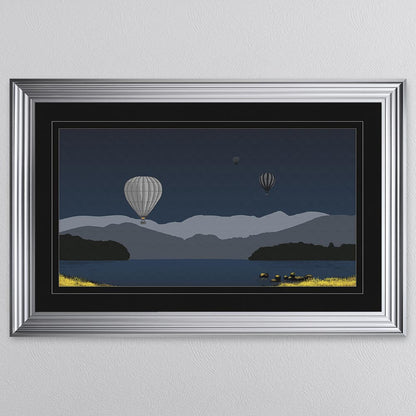 Windermere with Black Mount Framed Wall Art