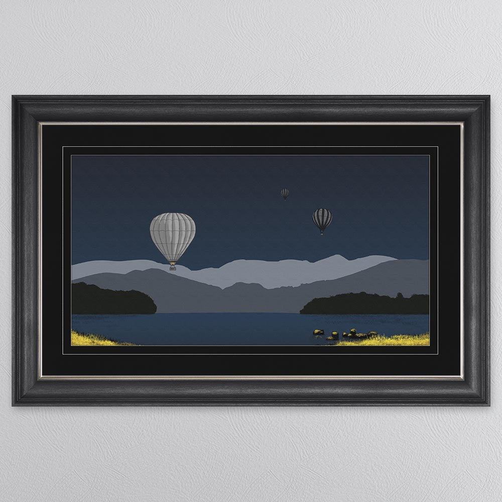 Windermere with Black Mount Framed Wall Art