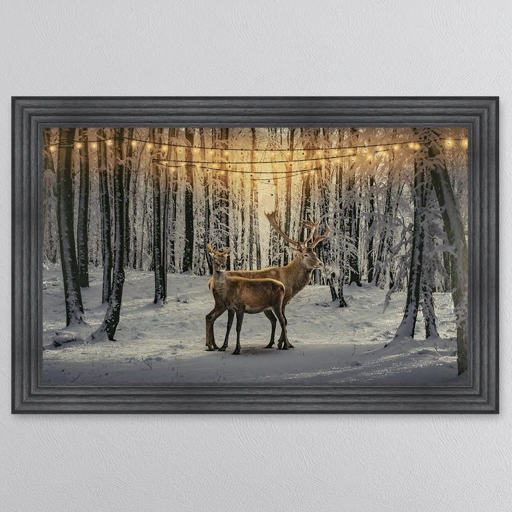 Winter Deer Framed Wall Art