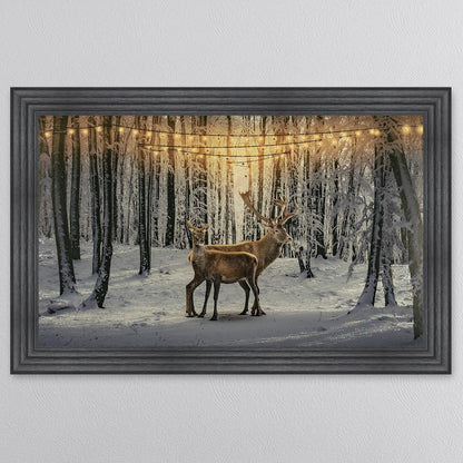 Winter Deer Framed Wall Art