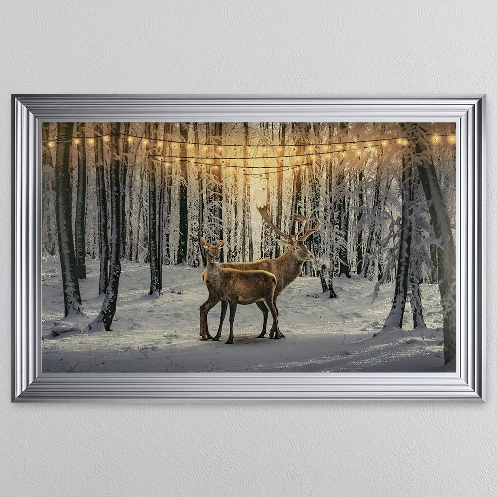 Winter Deer Framed Wall Art