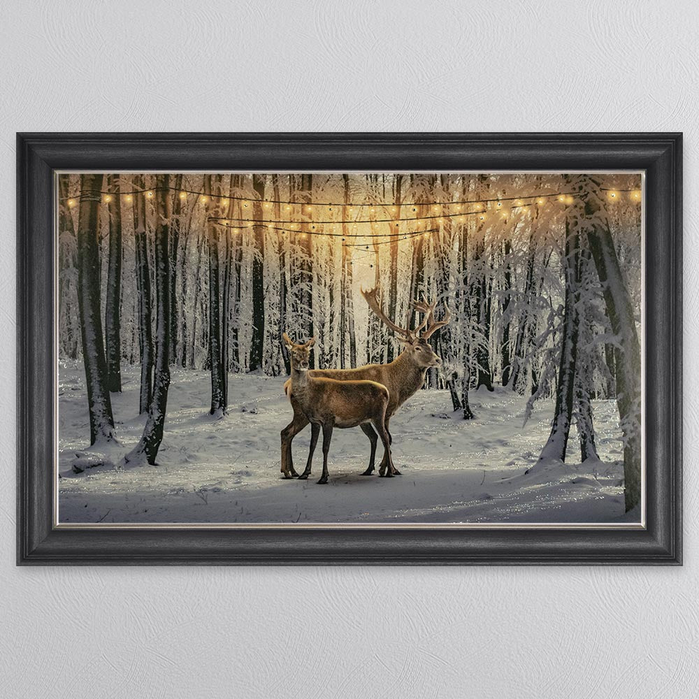 Winter Deer Framed Wall Art