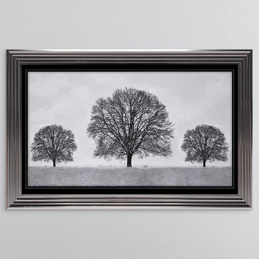 Winter Tree with Black Mount Framed Wall Art