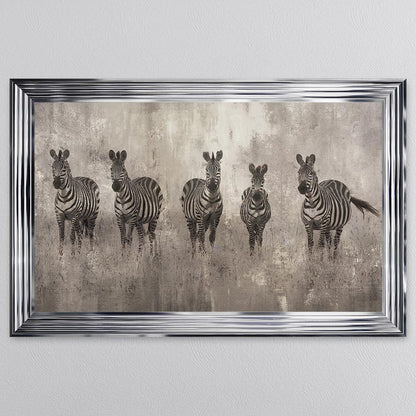 Zebras On The Move Framed Wall Art