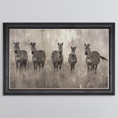 Zebras On The Move Framed Wall Art