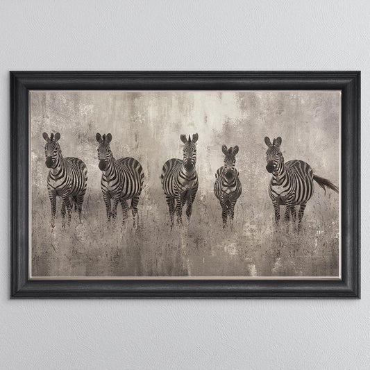 Zebras On The Move Framed Wall Art