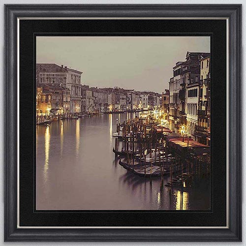 Venice 4 with Black Mount Framed Wall Art
