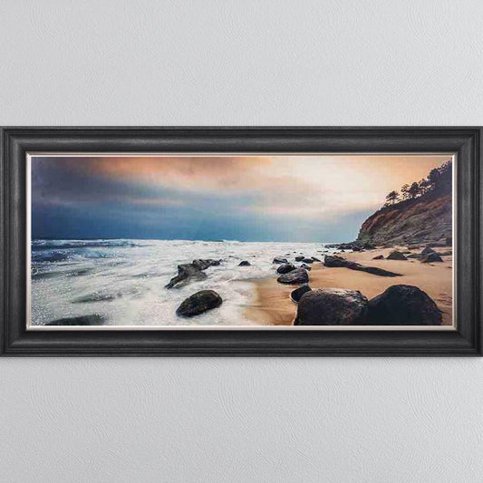 Calm Rocky Beach Framed Wall Art