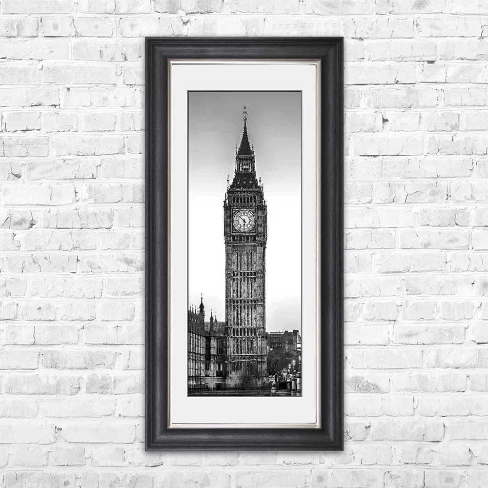 Big Ben with White Mount Framed Wall Art