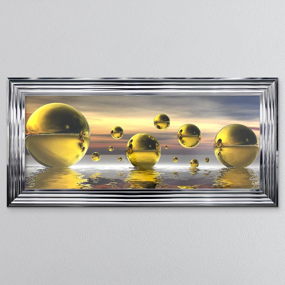 Golden Bowls Framed Wall Art
