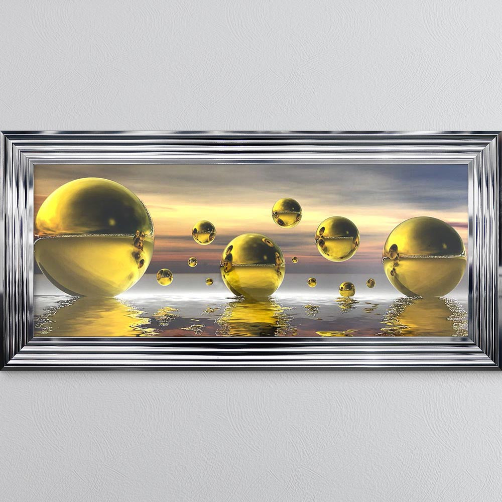 Golden Bowls Framed Wall Art