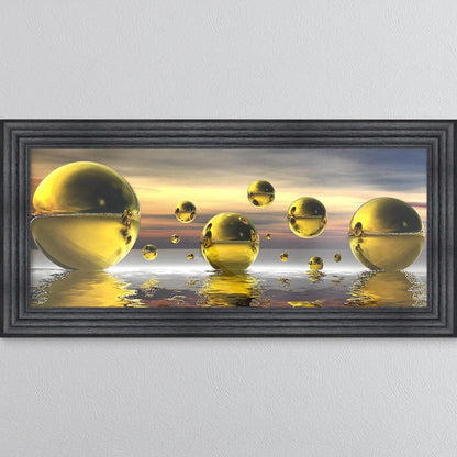 Golden Bowls Framed Wall Art