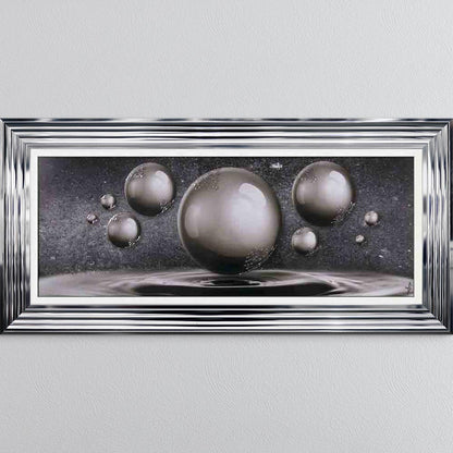 Grey Orbs Framed Wall Art