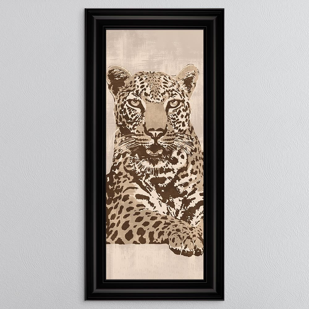 Beige Leopard Framed Wall Art