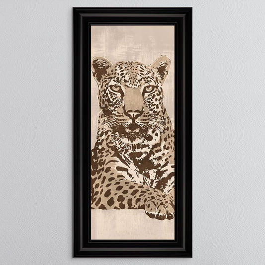Beige Leopard Framed Wall Art