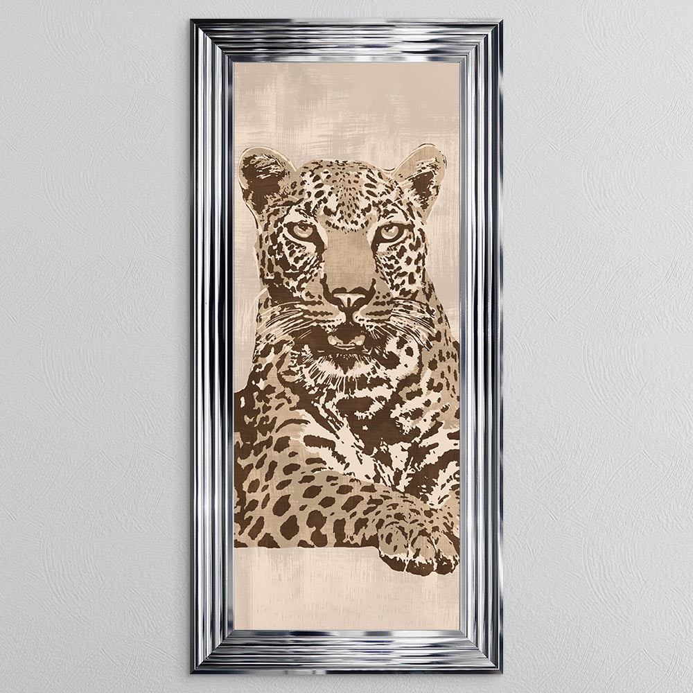 Beige Leopard Framed Wall Art