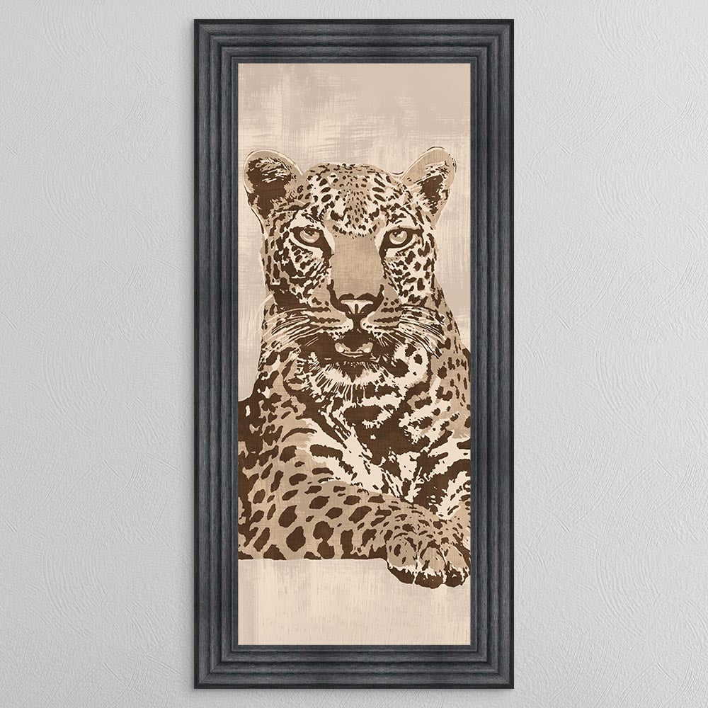 Beige Leopard Framed Wall Art