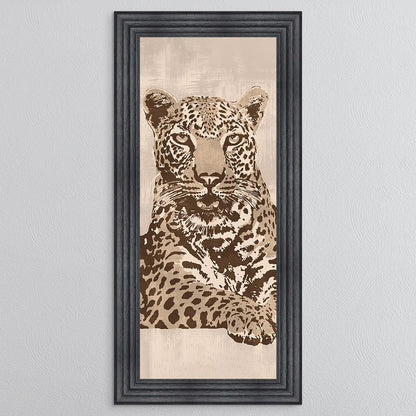 Beige Leopard Framed Wall Art