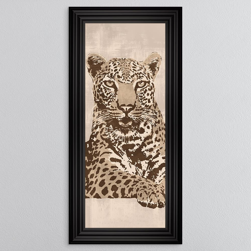 Beige Leopard Framed Wall Art