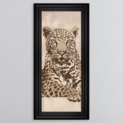 Beige Leopard Framed Wall Art