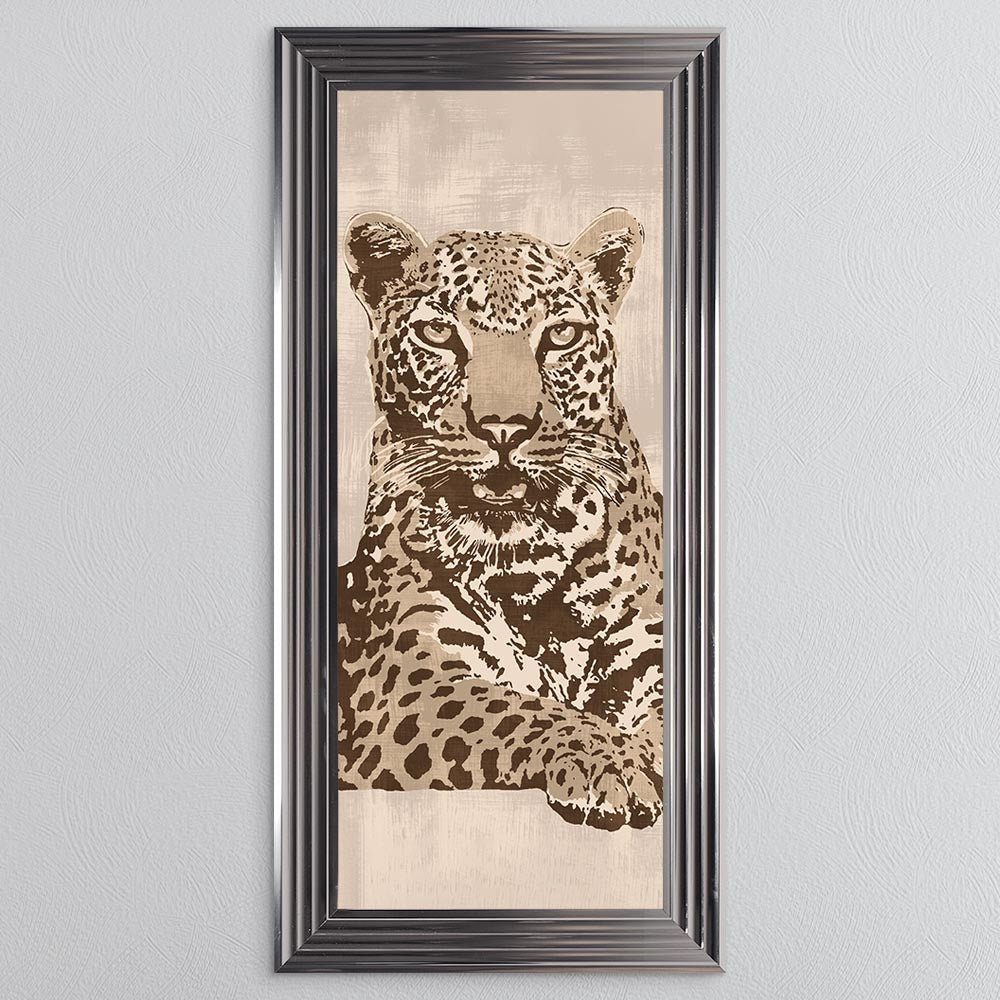 Beige Leopard Framed Wall Art