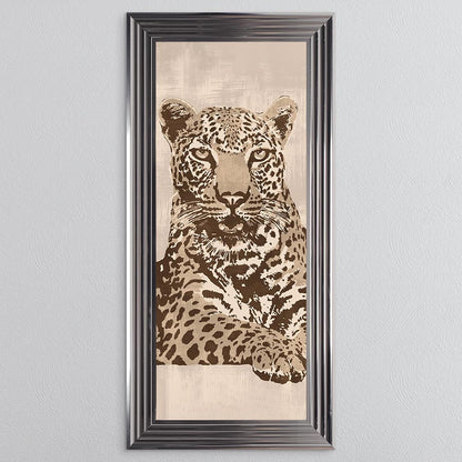 Beige Leopard Framed Wall Art