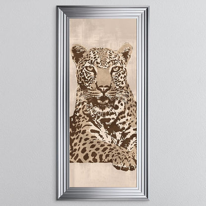 Beige Leopard Framed Wall Art