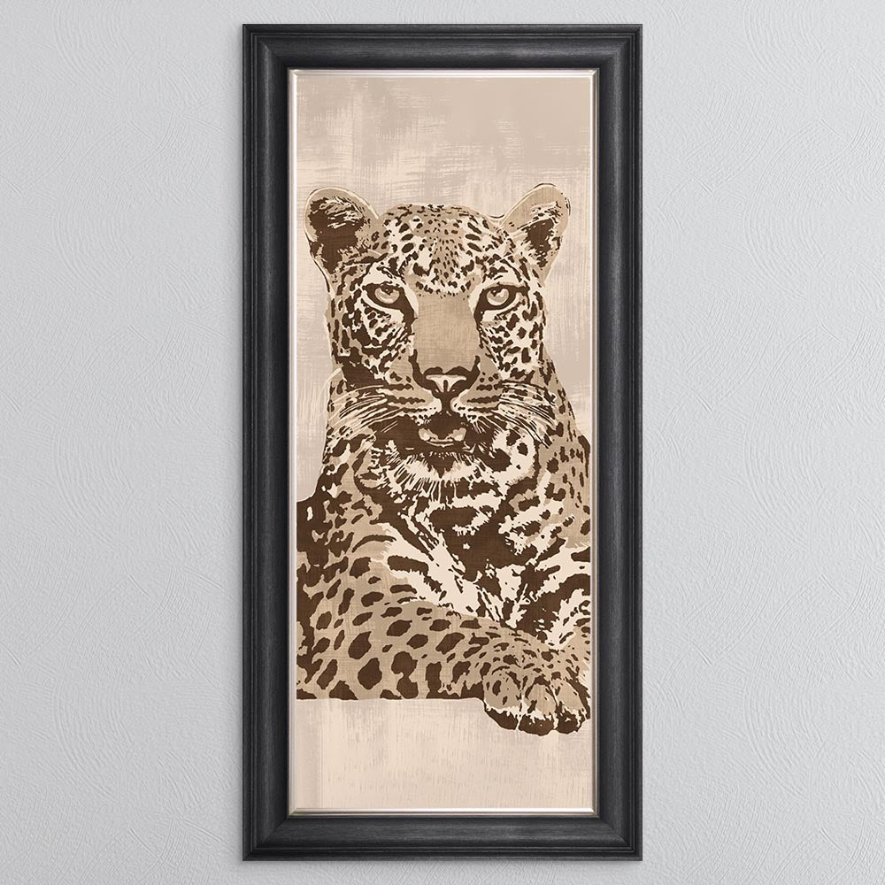 Beige Leopard Framed Wall Art